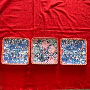 Lilly Pulitzer Nautical Dinnerware Set - Coral and Navy
